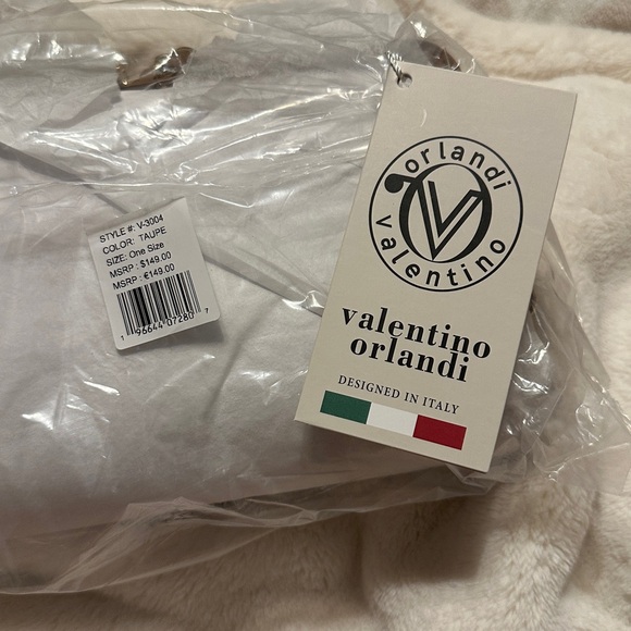 Valentino Taupe Crossbody Quilted Thin Strap NWT - Picture 6 of 10